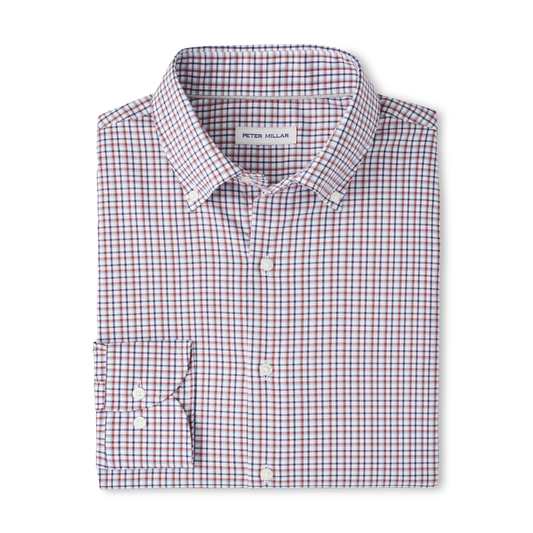 Julian Crown Lite Cotton-Stretch Sport Shirt (Navy)