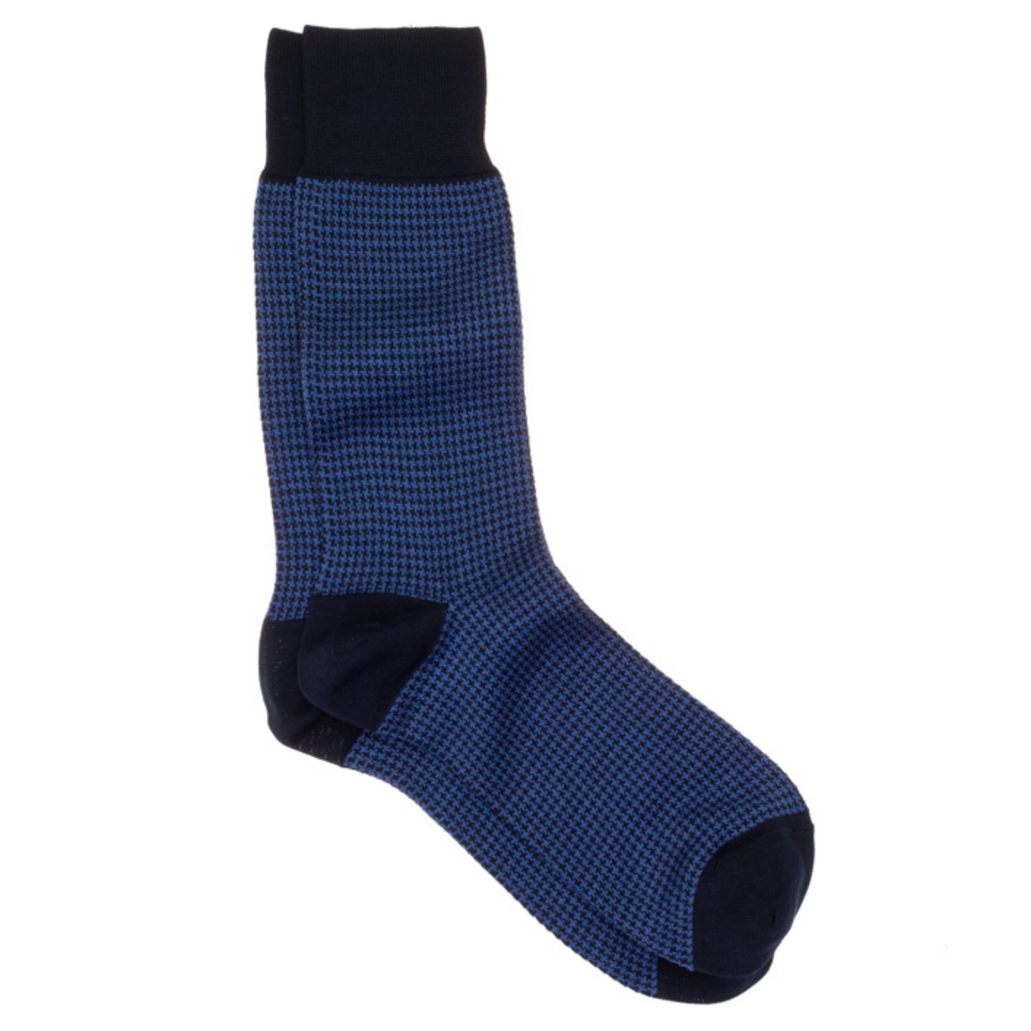Houndstooth Socks (Navy/Blue)