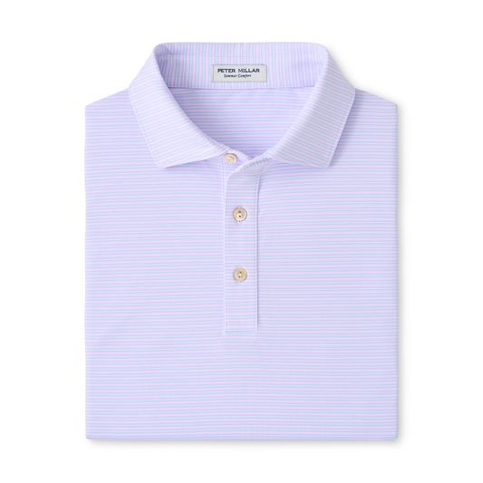 Harrington Performance Jersey Polo (White/Stream Blue)