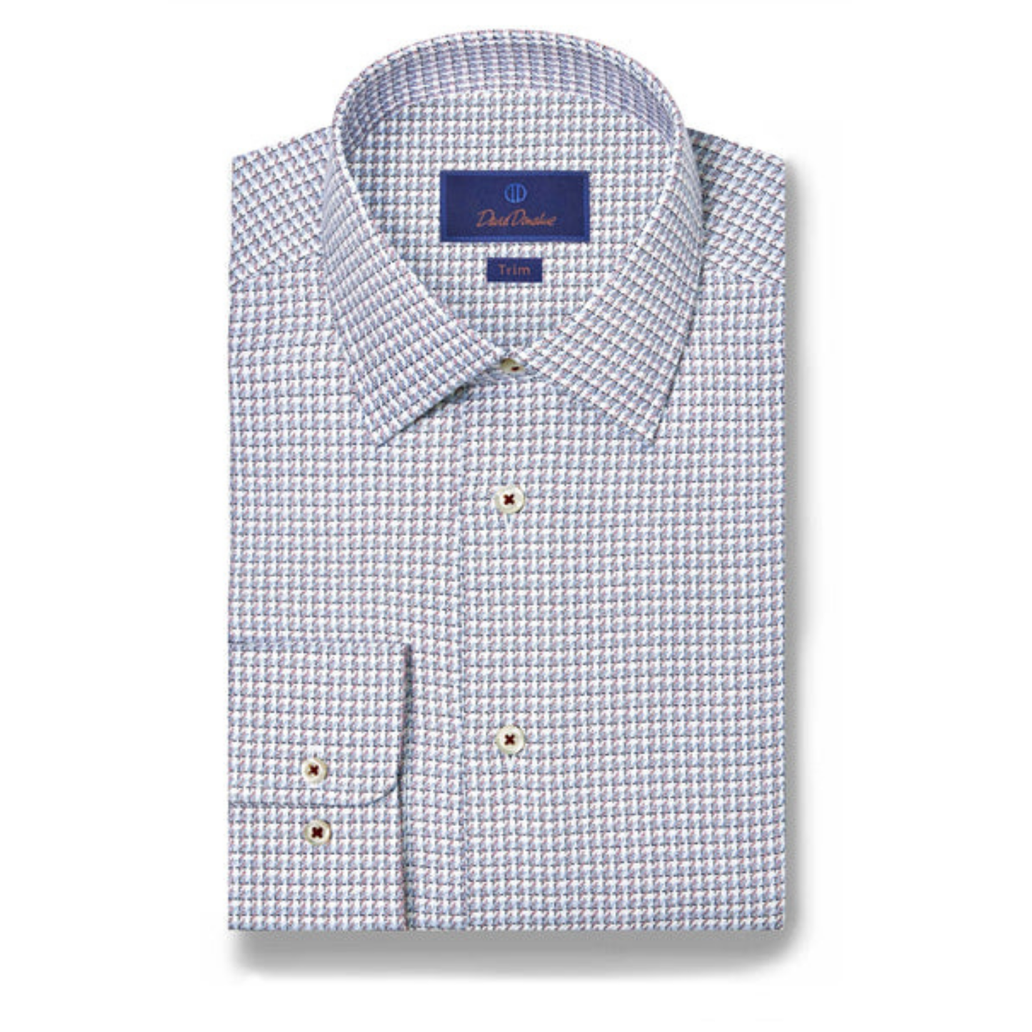 Blue & Merlot Jaspe Check Dress Shirt