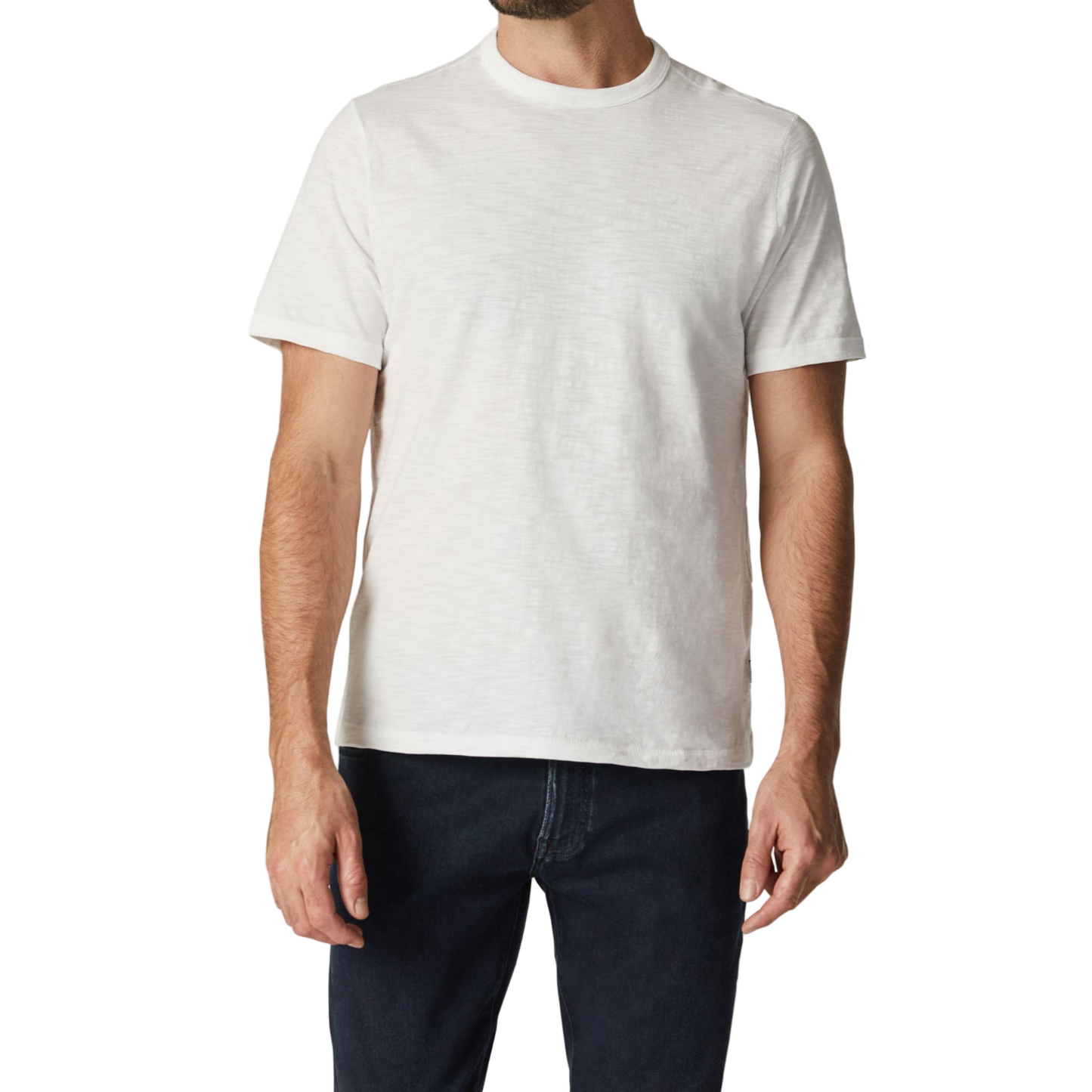Slub Crew Neck T-Shirt (White)