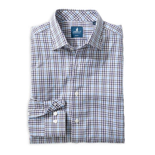 Natural Performance Button Down Shirt - Highland Pane (Kona)