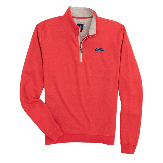 Ole Miss Sully ¼ Zip Pullover (Red)