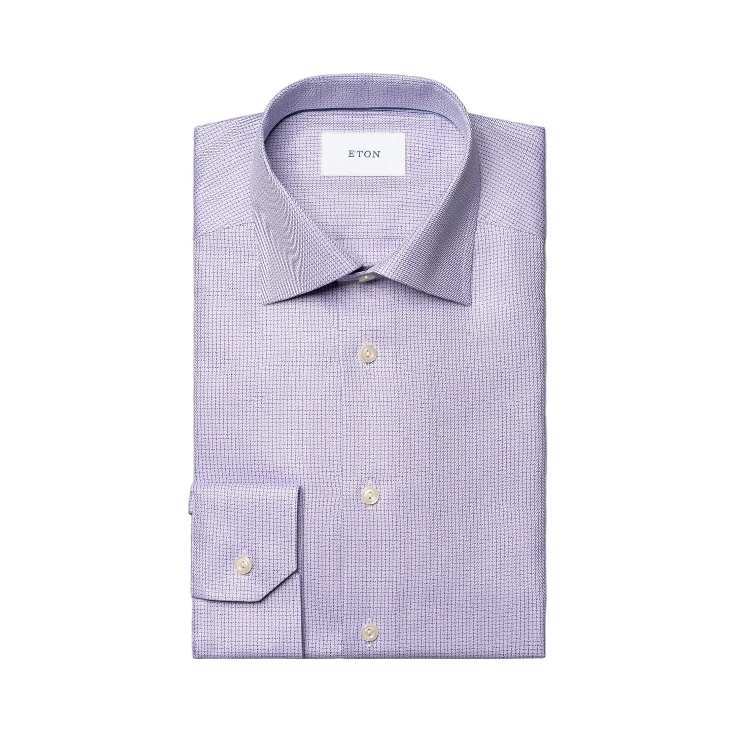 Semi Solid Signature Twill Shirt (Light Purple/White)