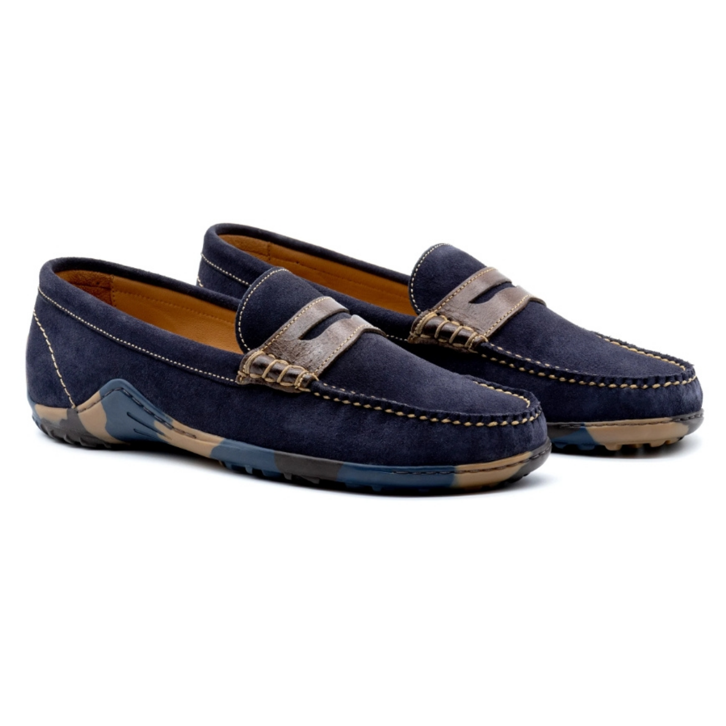 Bill Suede Penny Loafers (Navy)