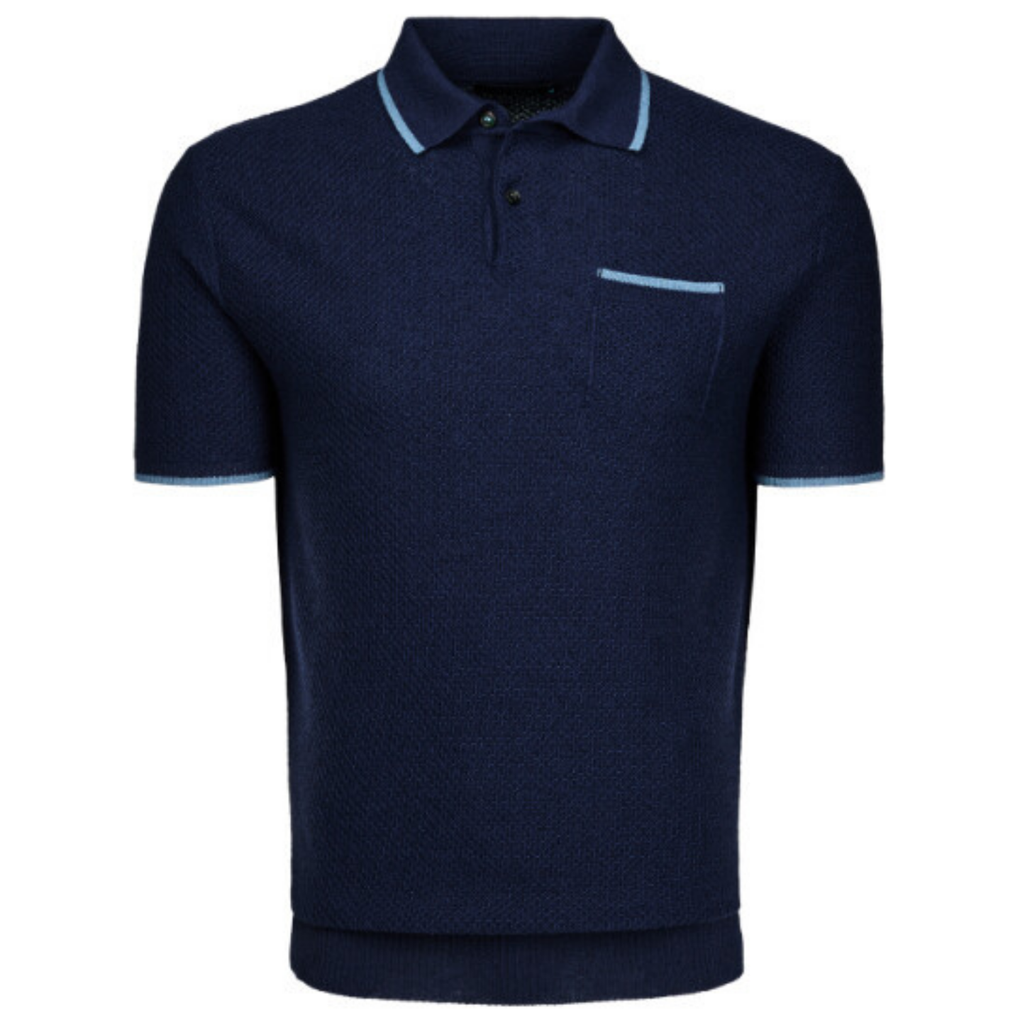 Seneca Short Sleeve Sweater Polo (Maltese Blue)