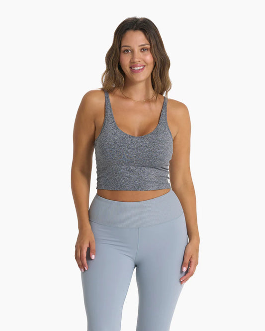 HALO PERFORMANCE CROP HEATHER GREY