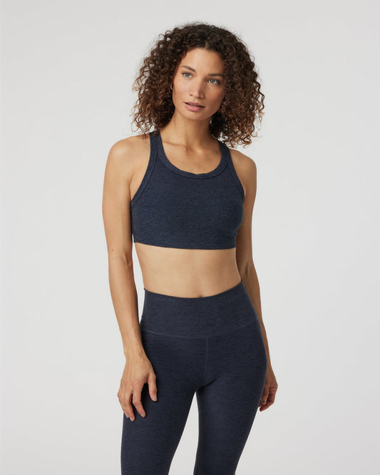 Elevation Racer Bra (Midnight Heather)
