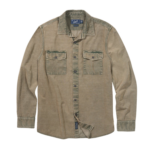 Jeremiah Vintage Garment Dyed Cord Shirt (Mushroom)