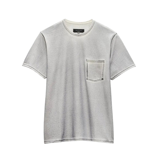 Washed Cotton Jersey Pocket T-Shirt (Sea Grey)