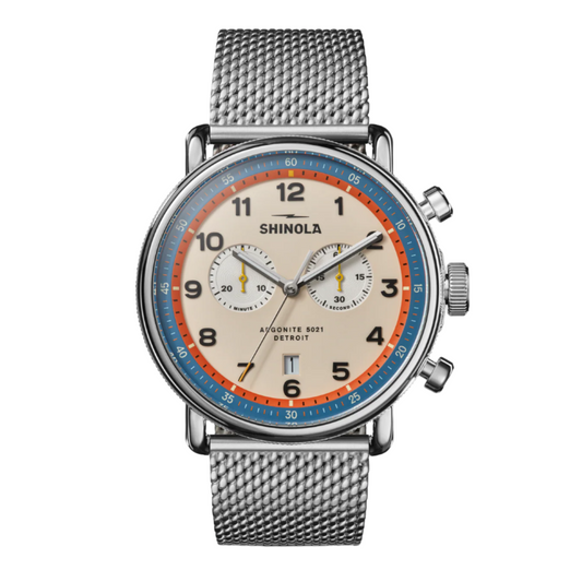Canfield C56 Chronograph Watch 43MM - Cream