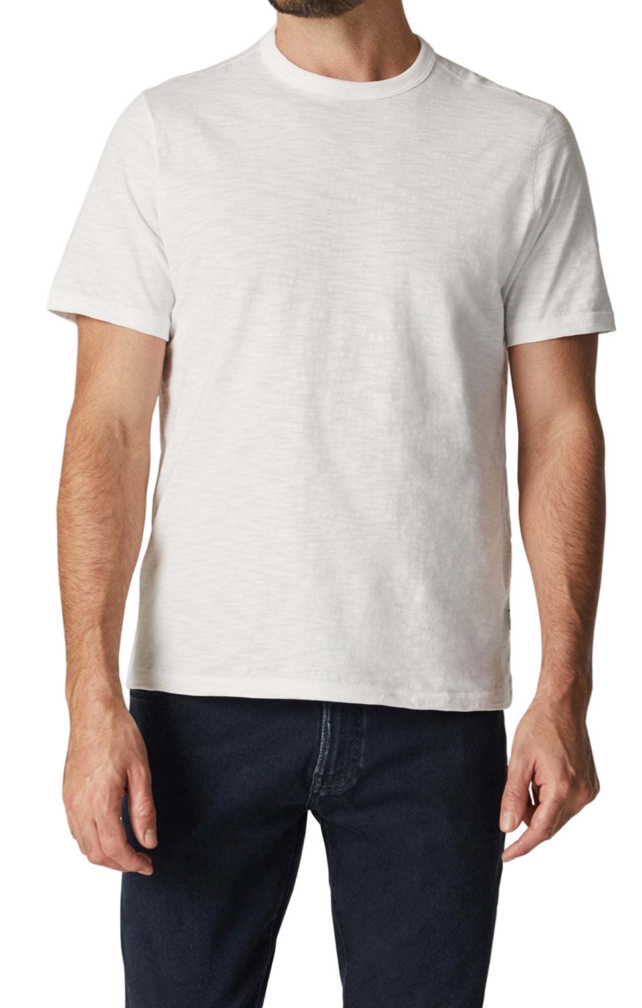 Slub Crew Neck T-Shirt (White)