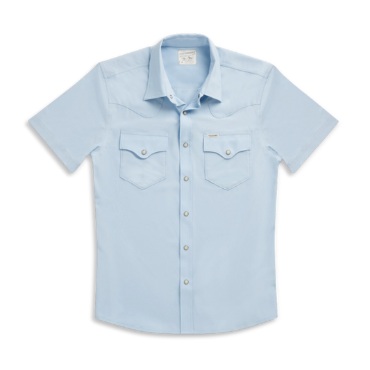 Tecovas Performance Western Short Sleeve Pearl Snap (Sky)