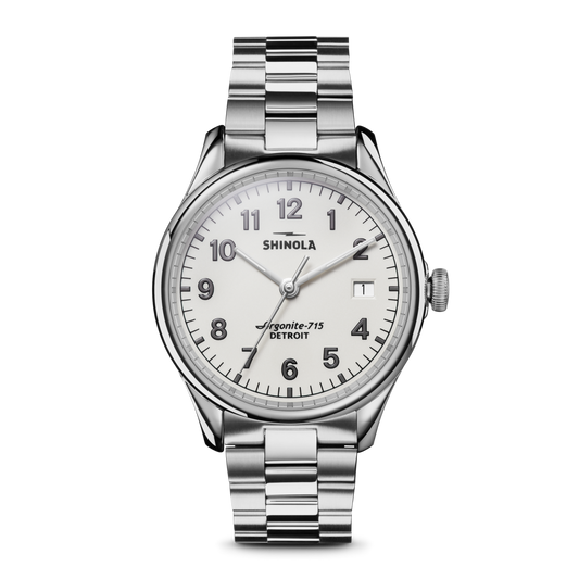 Vinton Watch 38mm - Silver Bracelet (Alabaster)