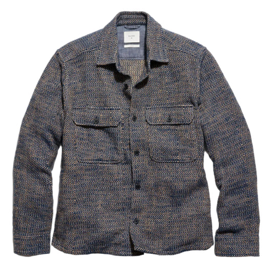 Herringbone CPO Overshirt (Carbon Blue Multi)