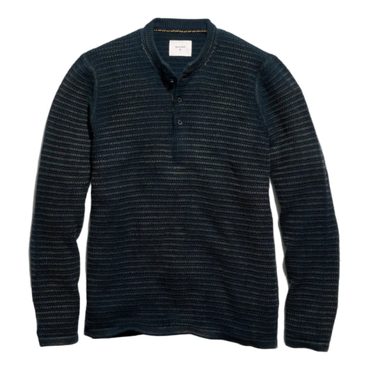 Garment-Dyed Links Henley (Carbon Blue)