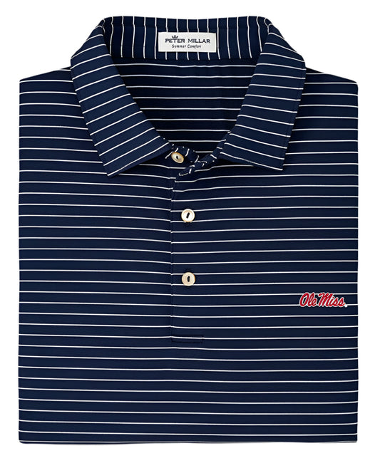 Ole Miss Stripe Performance Knit (Navy)