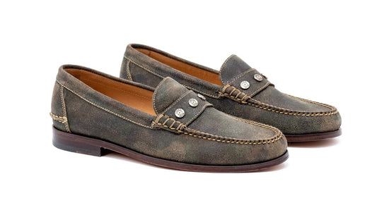 2nd Amendment Suede Penny Loafers (Camo)