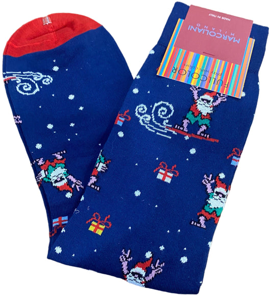 Where Is Santa Socks (Royal Blue)