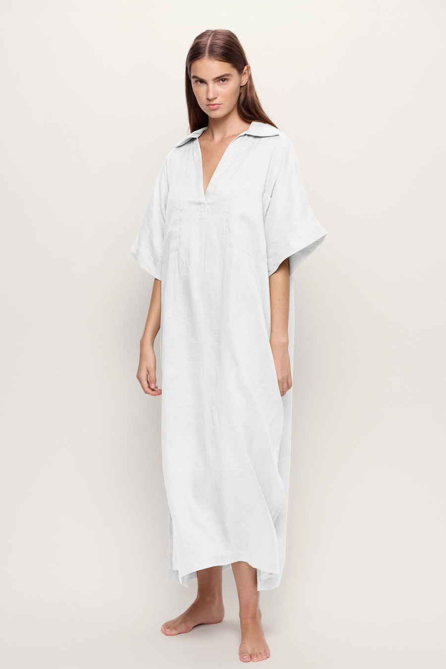 NIHI COLLAR LINEN MAXI FOAM