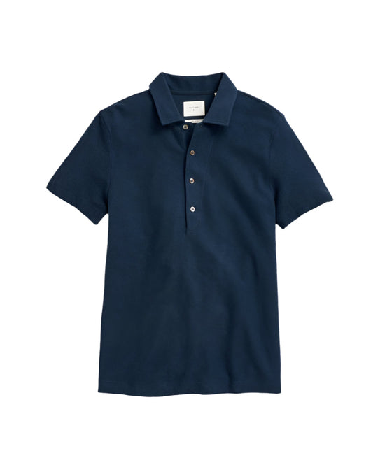 Hemp Cotton Twill Polo (Carbon Blue)