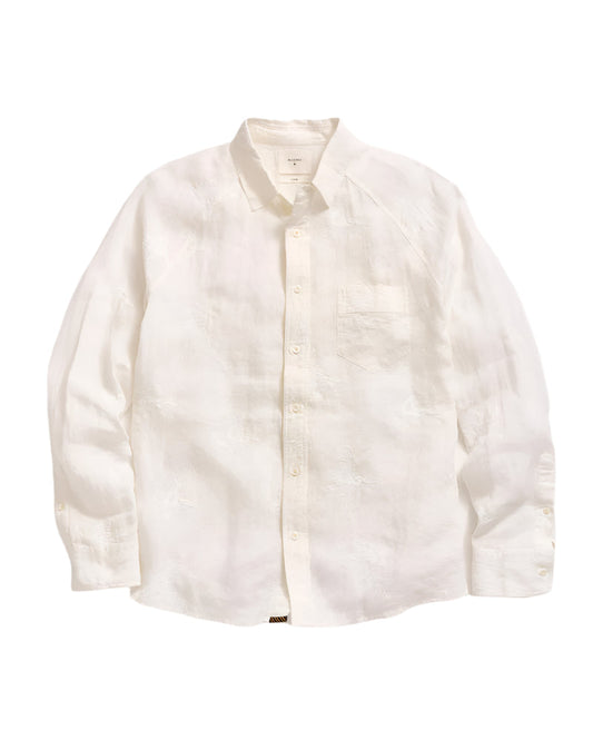 Embroidered Pelican Swarm Raglan Shirt (White)