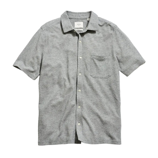 Short-Sleeve Textured Treme Knit Shirt (Grey Heather)