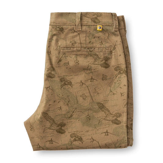 Classic Fit Gold School Chino (Mallard Blueprint)