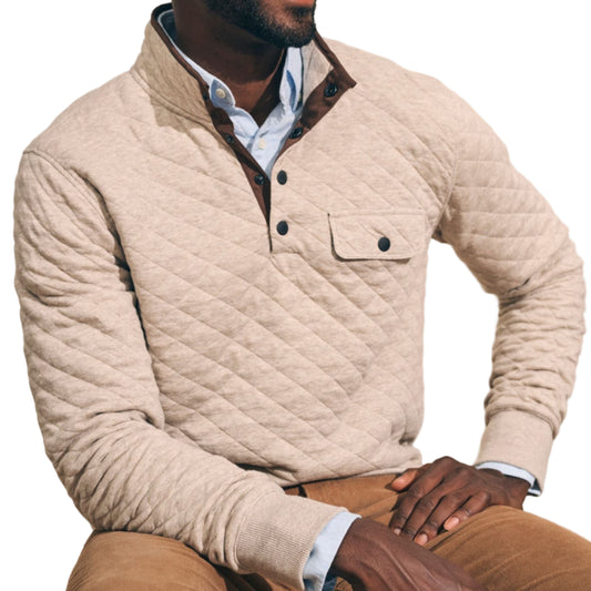 Epic Quilted Fleece Pullover (Oatmeal Melange)