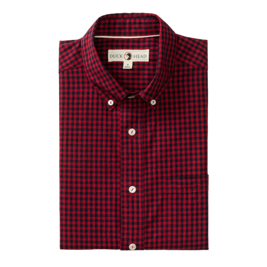 Cotton Slub Sport Shirt - Kimball Plaid (Rio Red)