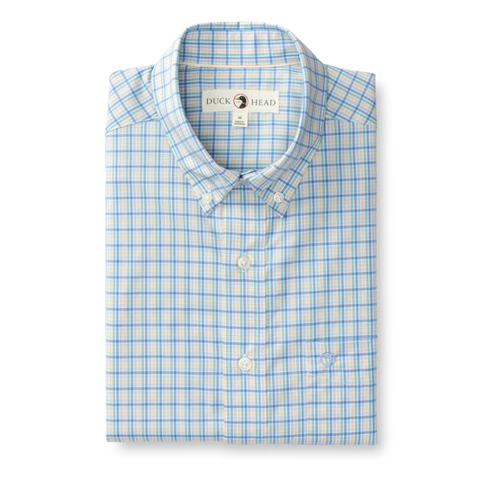 Performance Poplin Sport Shirt - Bradley Plaid (Faded Peach)