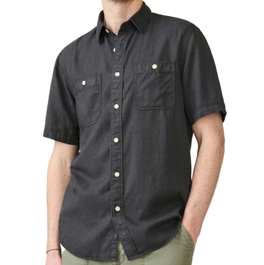 Short-Sleeve Tried and True Chambray Shirt (Durango Black)
