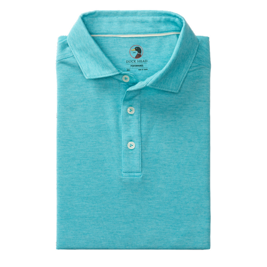 Summerford Performance Pique Polo (Lake Blue Heather)