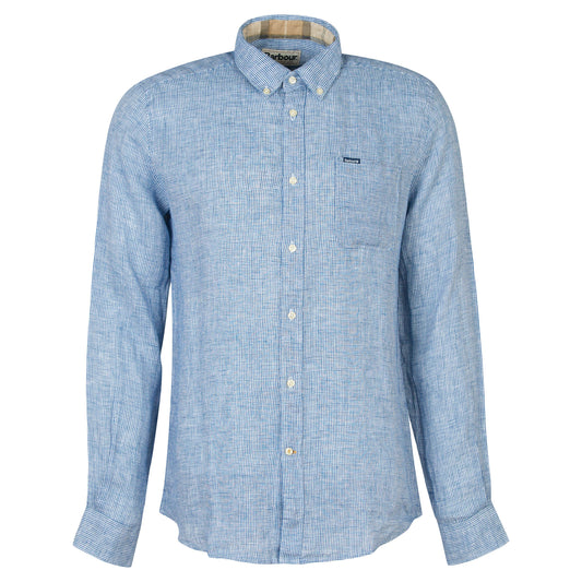 Linton Tailored Long-Sleeved Shirt (Classic Navy)
