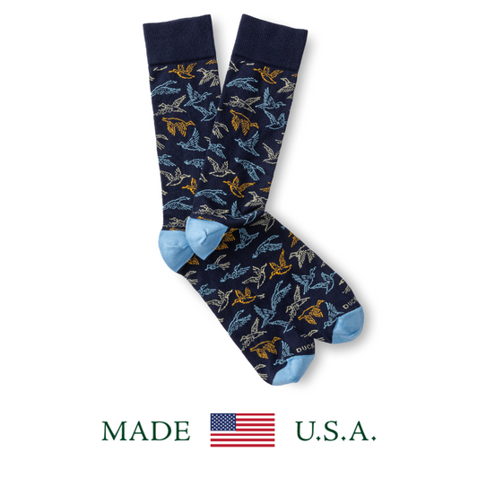 Flying Mallard Sock (Navy)