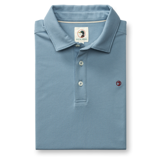 Hanover Pima Cotton Pique Polo (Windblown Sky)