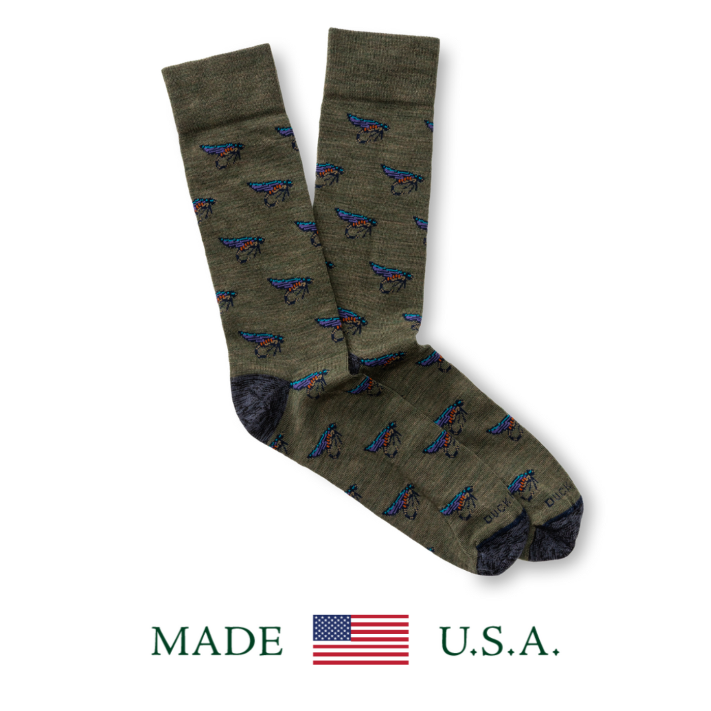 Everyday Chino Sock - Flying Mallard (Dark Olive)