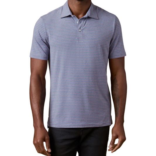 Short-Sleeve Movement Polo (Coral Tide Stripe)