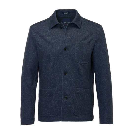 Luchiano Visconti Double Faced Shacket (Indigo)
