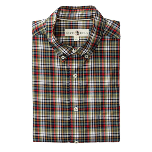 Cotton Twill Sport Shirt - Baley Plaid (Maritime Blue)