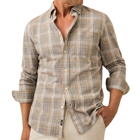 Coastline Knit Shirt (Dune Ash Plaid)
