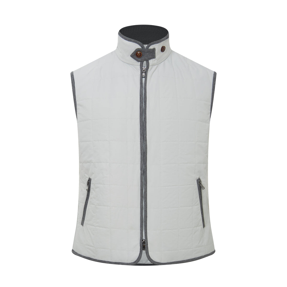 The Performance Stretch Quilted Vest (Stone)