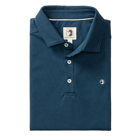 Hanover Pima Cotton Pique Polo (Mallard Blue)