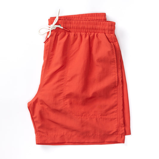 6" Solid Sailport Swim Short (Classic Red)