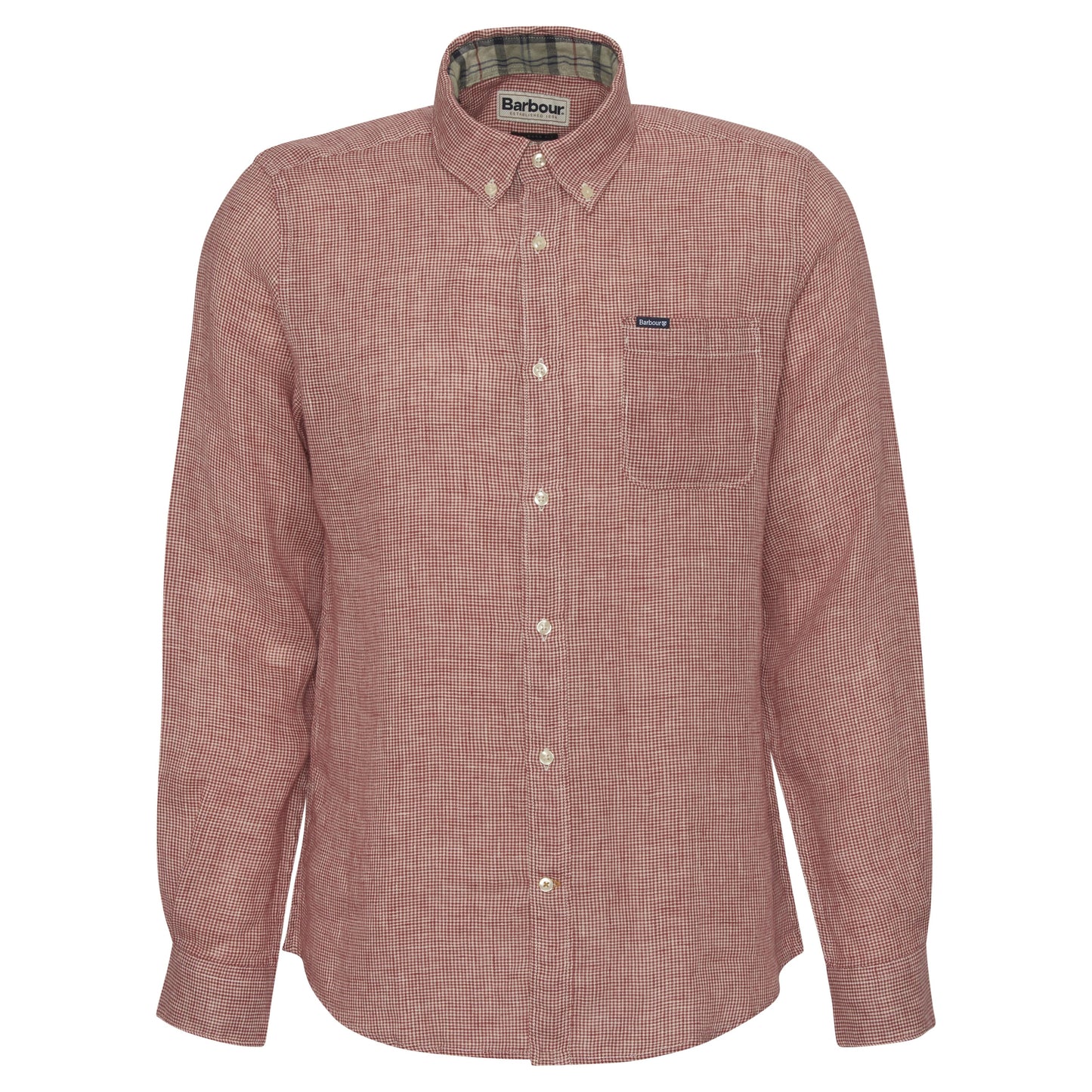 Linton Tailored Long-Sleeved Shirt (Red Spice)
