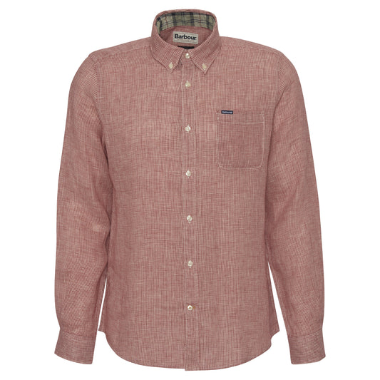 Linton Tailored Long-Sleeved Shirt (Red Spice)