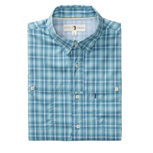Performance Dobby Guide Shirt - Melrose Plaid (Lake Blue)