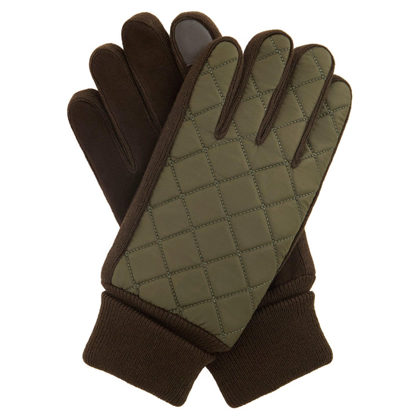 Magnus Quilt Gloves (Forest/Brown)