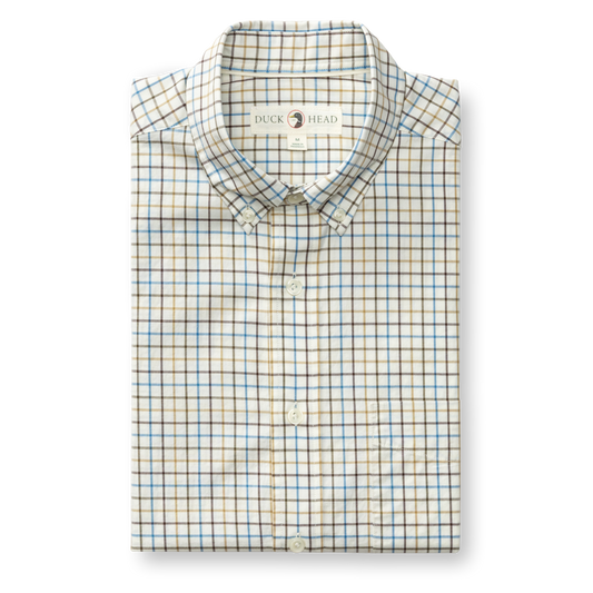 Cotton Twill Sport Shirt - Joyner Plaid (Wheatfield)