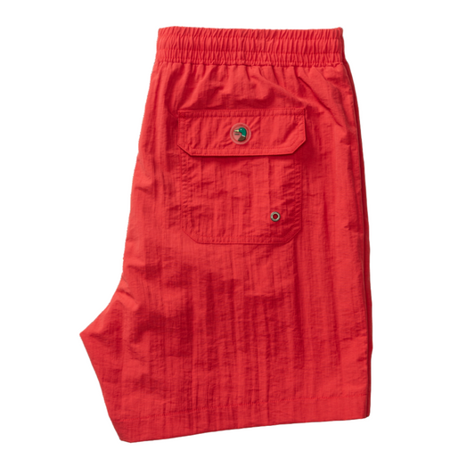 6" Solid Sailport Swim Short (Classic Red)